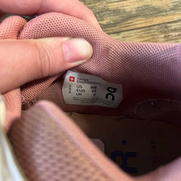 On Running Women's Sneakers - White and Pink - Picture 5 of 7